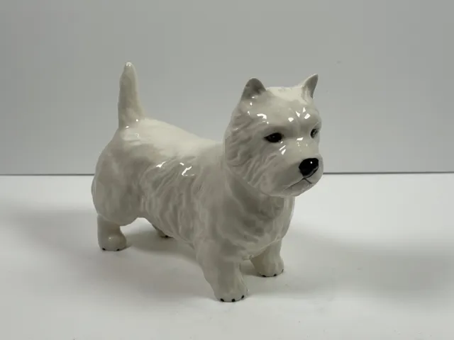 Beswick West Highland Terrier Scotty Dog 15cm Glossy White Ceramic Figure Westie