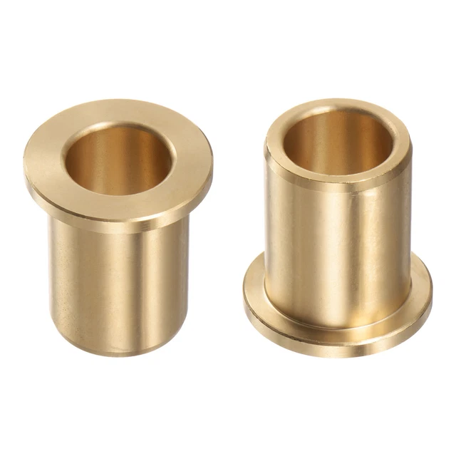 2pcs Flange Bearing Sleeve 16mm x 22mm x 30mm Bronze Self-Lubricating Bushings