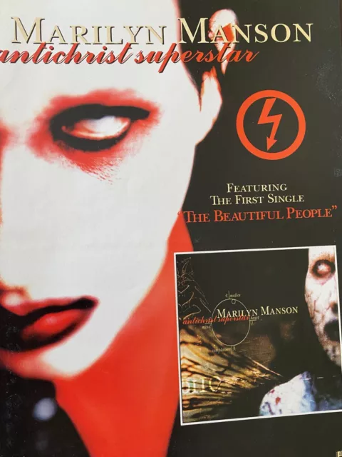 Marilyn Manson, Antichrist Superstar, Full Page Vintage Promotional Ad