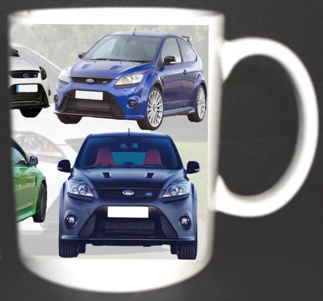 Ford Focus Rs Mk 2 Car Mug Limited Edition Classic Design Personalize With Reg