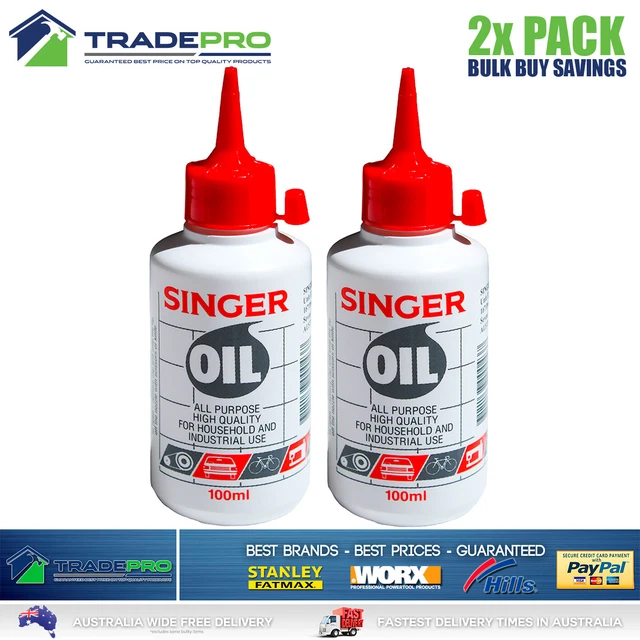 SINGER SEWING MACHINE Oil 200ml Lubricant Domestic Industrial Lube