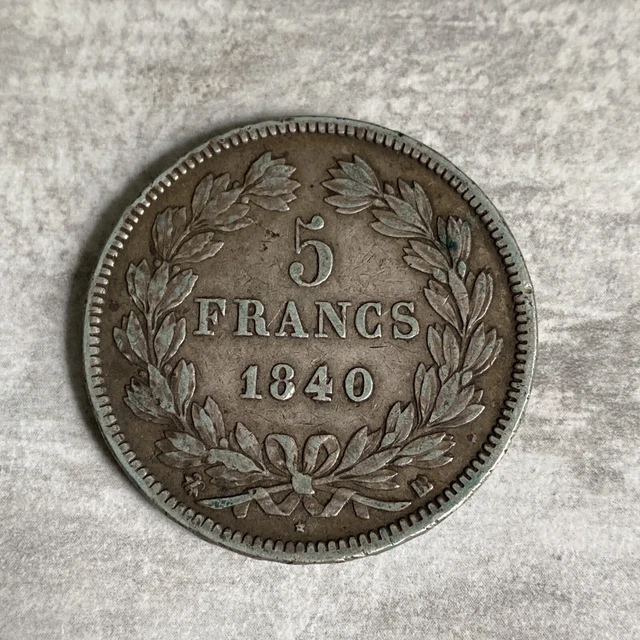 pièce 5 francs argent louis philippe I 1840 BB