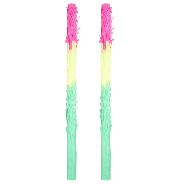 2 piezas de papel de colores piñata fácil de agarrar papel borlas palitos de piñata