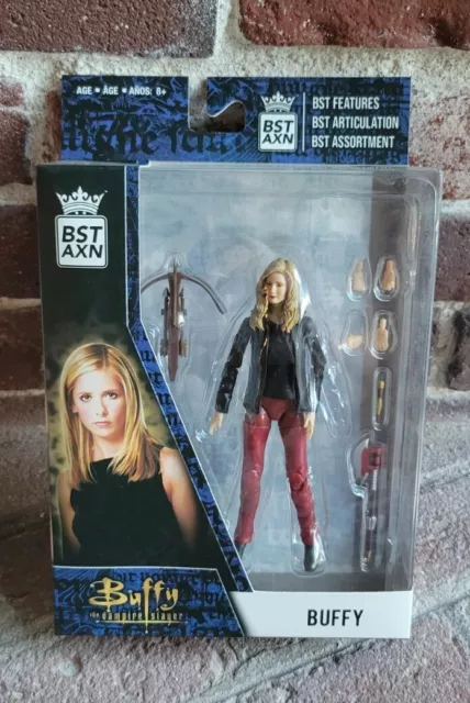 Buffy the Vampire Slayer Action Figure, BST AXN 5" Posing Buffy Toy, Articulated