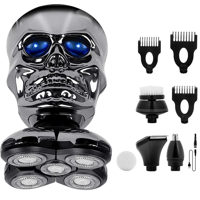 Men Hair Remover Razor Smooth Skull Cordless Baldes 7 Head Shaver Waterproof UK