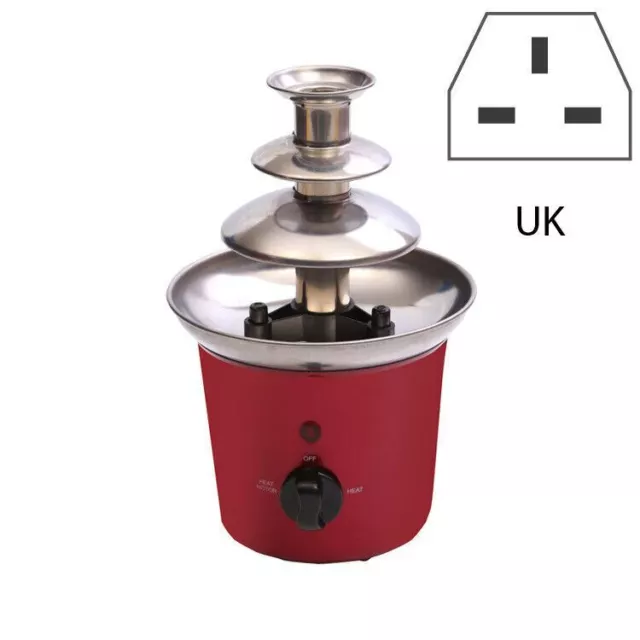 Chocolate Fountain Mini Stainless Steel Electric Christmas Gift Fondue Dipping