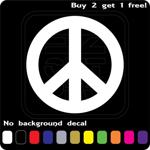 PEACE SIGN LOGO STICKER VINYL DECAL LOVE HIPPIE SYMBOL CAR WINDOW