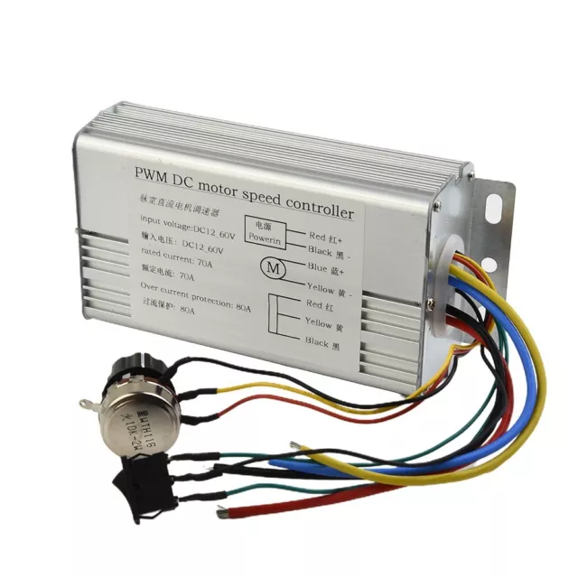 Dc 12V 24V 36V 48V 70A 4000W Dc Moteur Pwm Vitesse Contr?le Pinceau Contr?leur