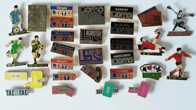 Lot De Pins Française Des Jeux (Loto, Tac O Tac, Sportif...) - Tous Différents, Occasion