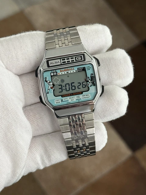 レア VINTAGE 90's ALBA SPORTS W348-4A00 時計 独創的 レア 時計 W348-4A00 SPORTS ALBA 90's VINTAGE 時計 - 時計