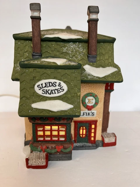 Dept 56 - North Pole Series " Elfie’s Sleds and Skates" Retired