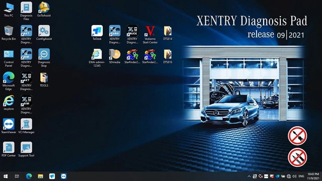 Stardiagnose C4 C5 Xentry DAS HHT DTS EPC WIS Asra Mercedes Benz Smart SSD 2023!