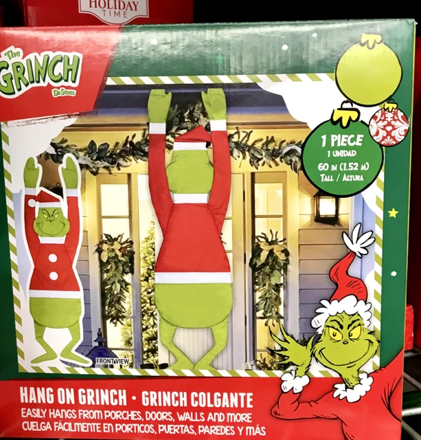 HANG ON GRINCH 5ft Tall Indoor Outdoor Christmas Decoration Dr. Seuss