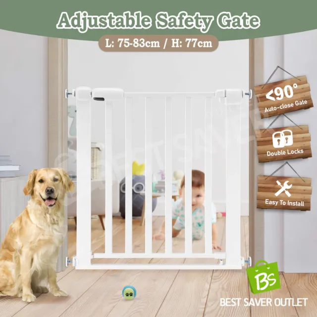 Dog Safety Gate Pet Safe Fence Barrier Kids Security Guard for Stairs Adjustable