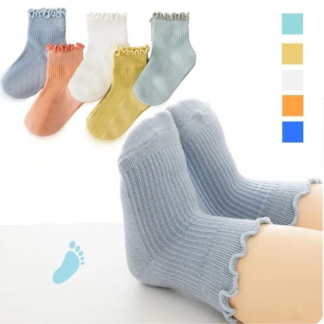 Girl Boy 3 Pair Baby Newborn  Toddlers Ruffle Summer Multicolor Child Kids Socks