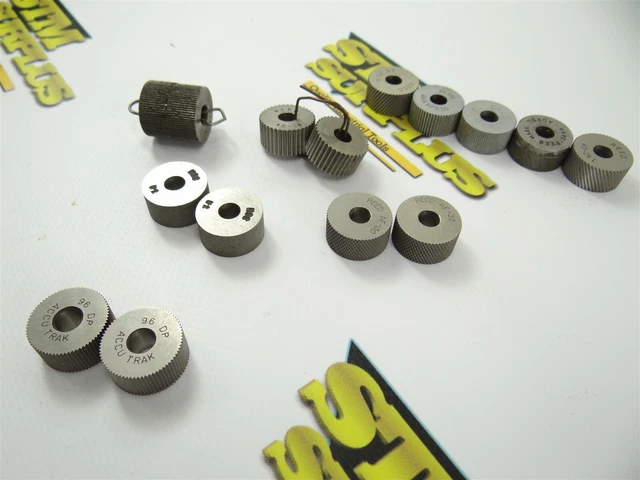 15 Assorted Hsss Knurls 3/8" X 3/4" X 1/4" Reed Brown & Sharpe Accu-Trak