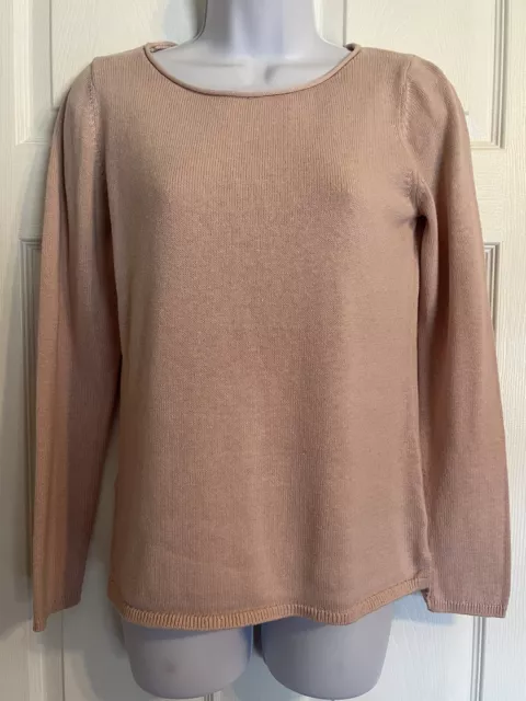 Old Navy Sweater Women's Size Medium Long Sleeve Round Neck Casual Light Pink