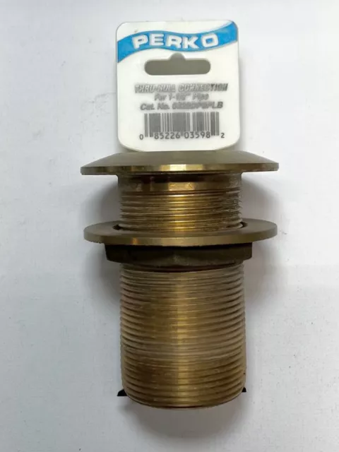 Perko Marine Thru-Hull Connection 1-1/2" Pipe Brass 0322DP8PLB