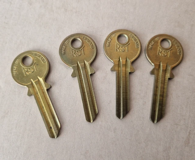 4 x chiavi vuote vintage RST 22B, serratura porta casa universale
