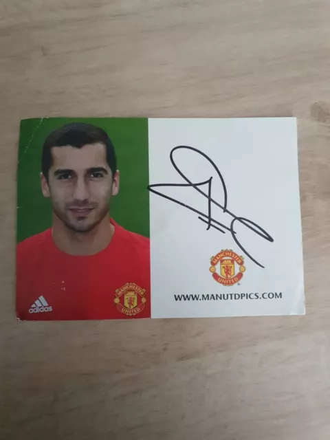 Henrikh Mkhitaryan Signed  Photo Manchester United