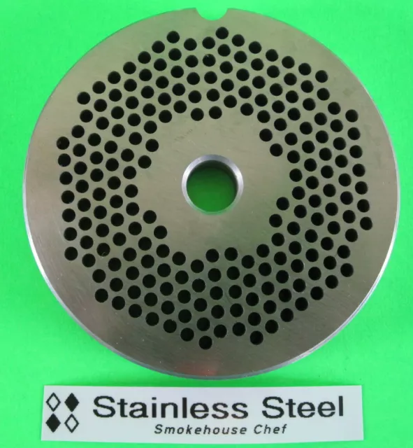 #22 x 1/8" Meat Grinder Plate Disc STAINLESS STEEL fits MTN Cabelas and others