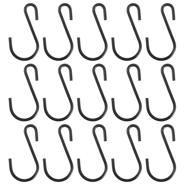 25 Pcs S-hook Iron Towels Hooks for Pans Pots Hanging Cooking Utensils