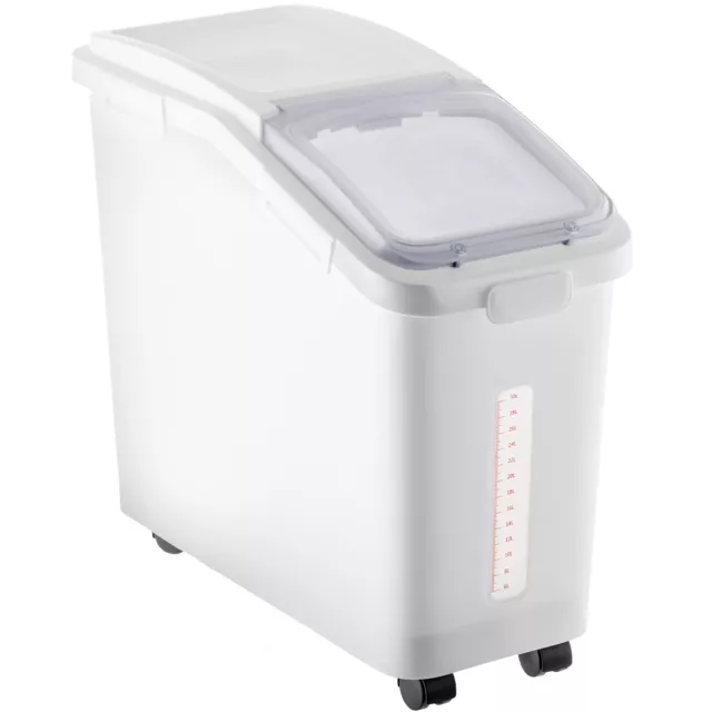 VEVOR 11.4 Gal Ingredient Storage Bin Flour Bins w/ Wheels Slant Top Clear Scale