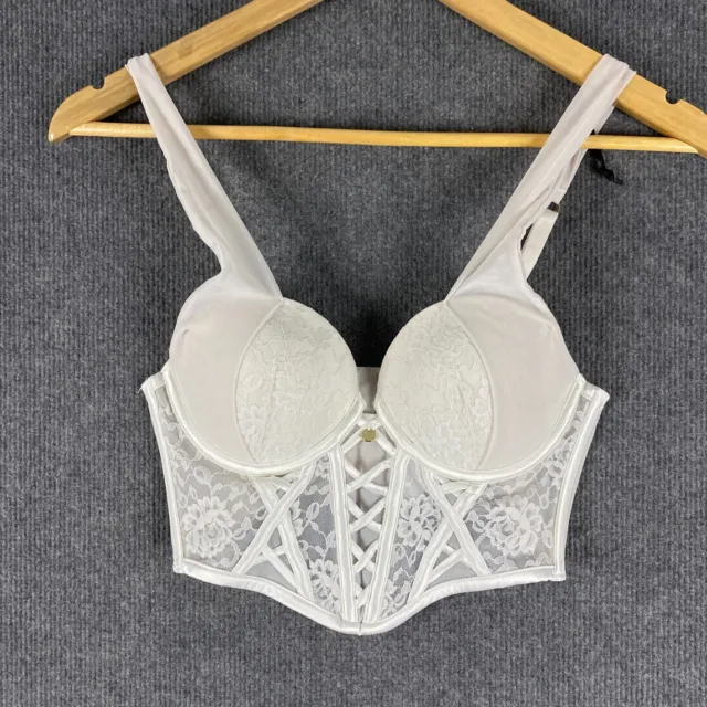 VAMP BRA WOMENS 10B White Bras N Things Corset Lace Intimate Padded Cups  £24.74 - PicClick UK