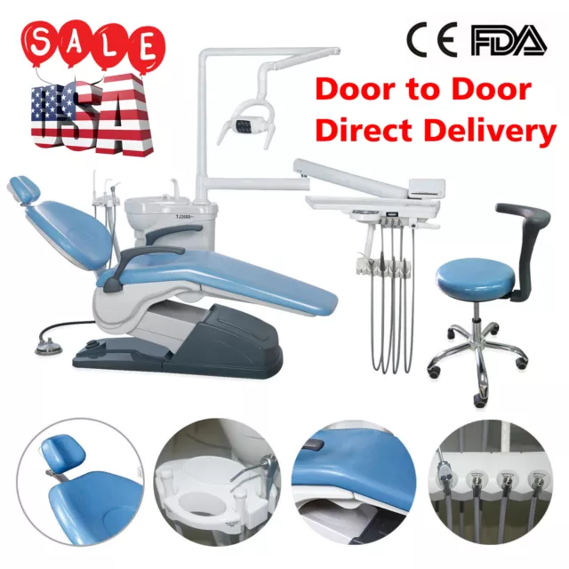 TJ2688-A1 Dental Unit Chair Hard Leather Computer Controlled DC Motor +Stool Kit