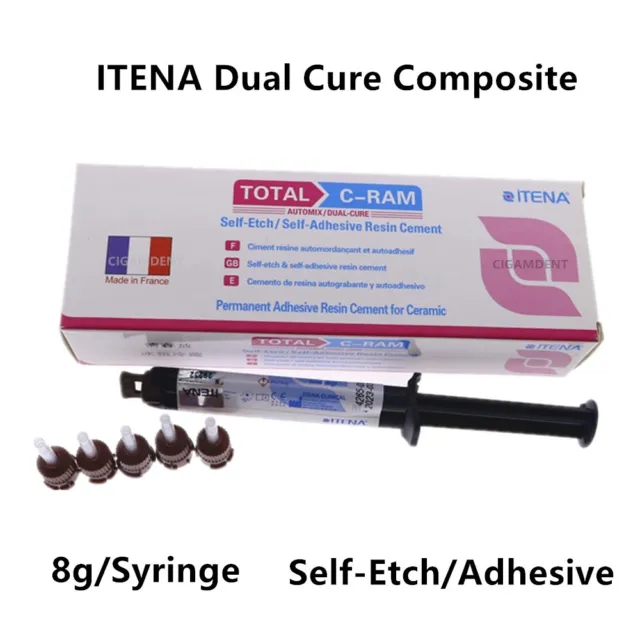 ITENA Total C-RAM Dental Resin Cement Permanent Adhesive Crown Veneer Self-Etch