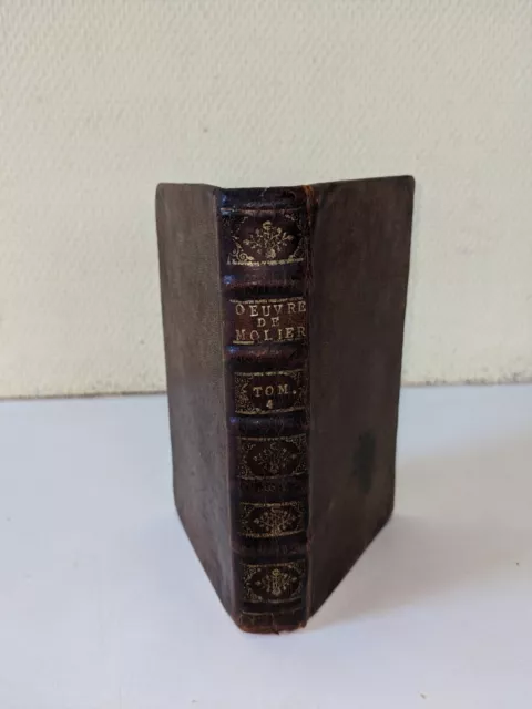 livre ancien - Les oeuvres de Monsieur Molière , tome 4 - 1699 (gravures)