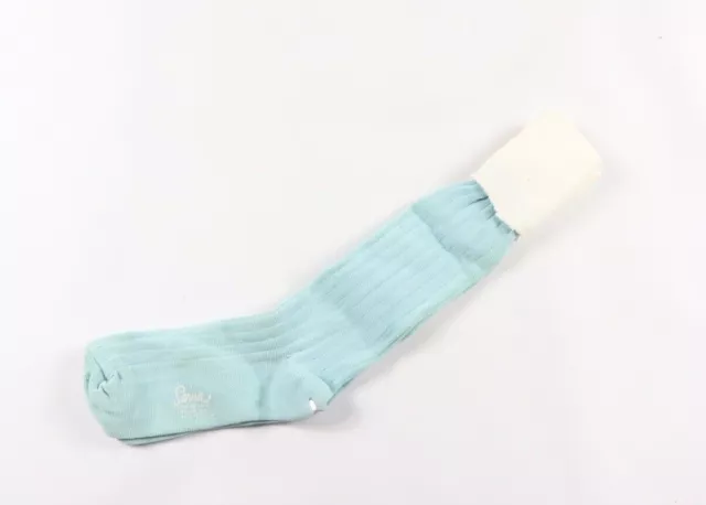 Vintage 80s Sarna Youth OSFA Nylon Running Jogging Soccer Socks Argentina Blue