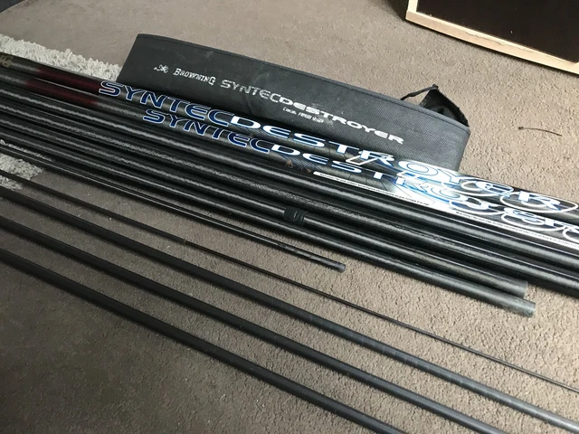 browning fishing pole 11m BROWNING SYNTEC DESTROYER 11m Fishing Pole w/ 4 Top Kits & Bag £74.99
