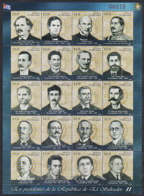 El Salvador 1722/41 2008 Personalidades, Antiguos presidentes de la República d