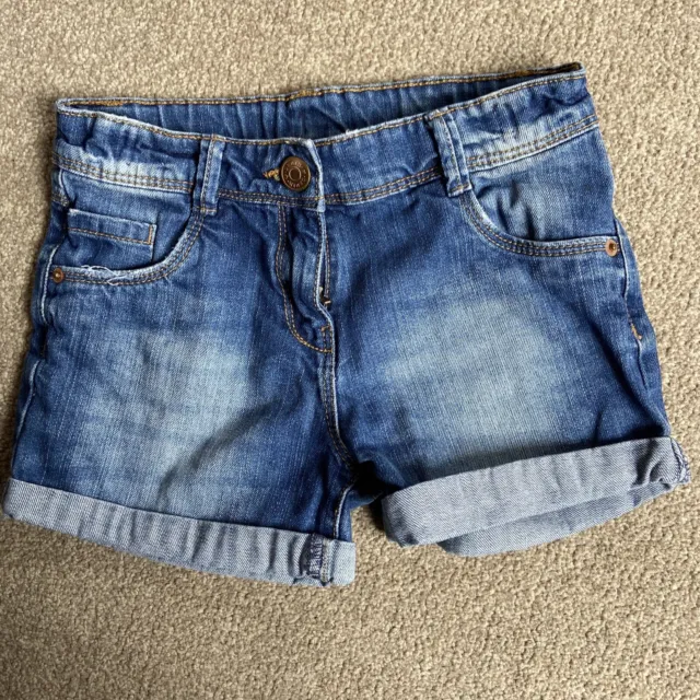 Girls Blue Denim Shorts age 8 regular fit