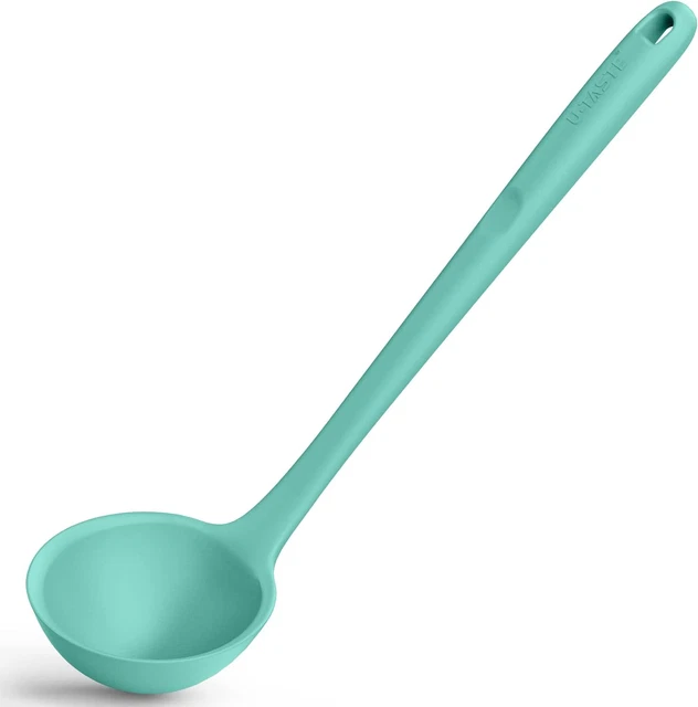 13 inch Silicone Soup Ladle U-Taste 600ºF Heat Resistant 4 oz Large Non-stick...