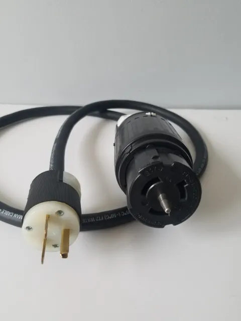 Hubbell Turn and Pull Connector CS-8264C 50A 2P 3W 250VAC with Power Cable Plug
