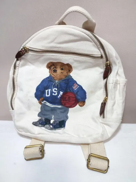 Ralph Lauren Polo Bear Canvas Backpack