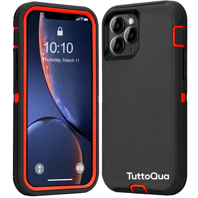 CUSTODIA Cover Rugged Armor Case ANTI URTO CANTIERE Per IPhone Pellicola VETRO - Foto 6