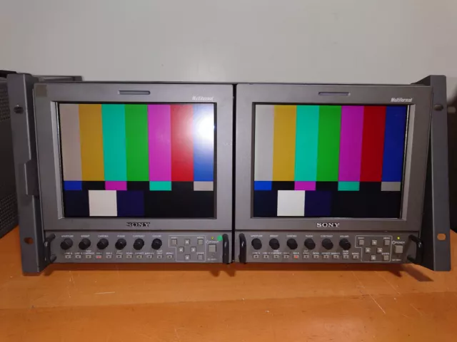 Sony Rackmount 2x LMD-9050 Multiformat Professional Video Monitor LCD 2x AC-LMD9