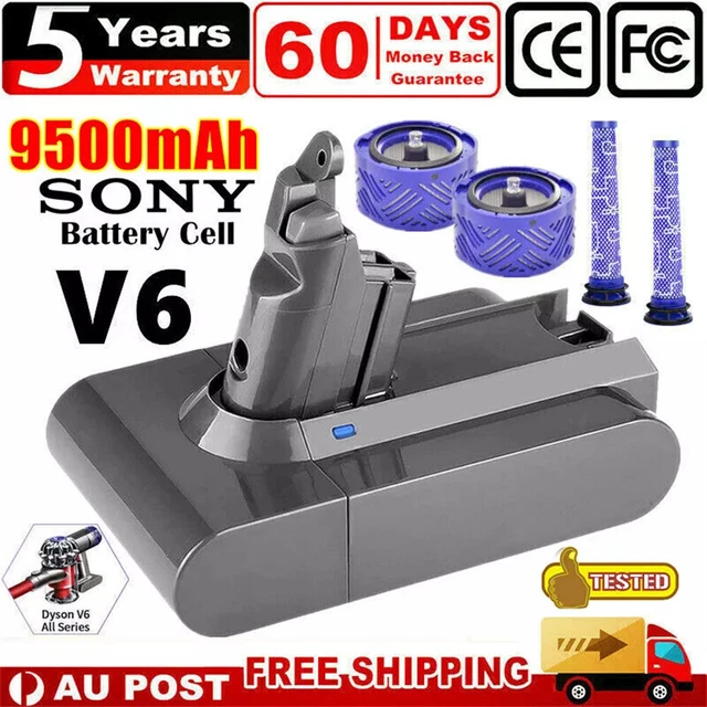 9500mAh For Dyson V6 Battery SV03 SV04 SV09 DC58 DC59 DC61 DC62 DC74 v6 Animal
