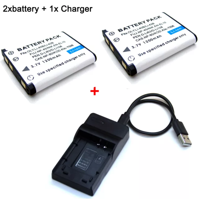 Battery / Charger For Fujifilm FinePix Z10fd Z20fd Z30 Z31 Z33 Z33WP Z35 Z37 Z70