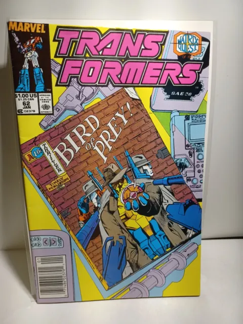 1990 Marvel TRANSFORMERS # 62 Comic Book Low Print Run  ( Newsstand )