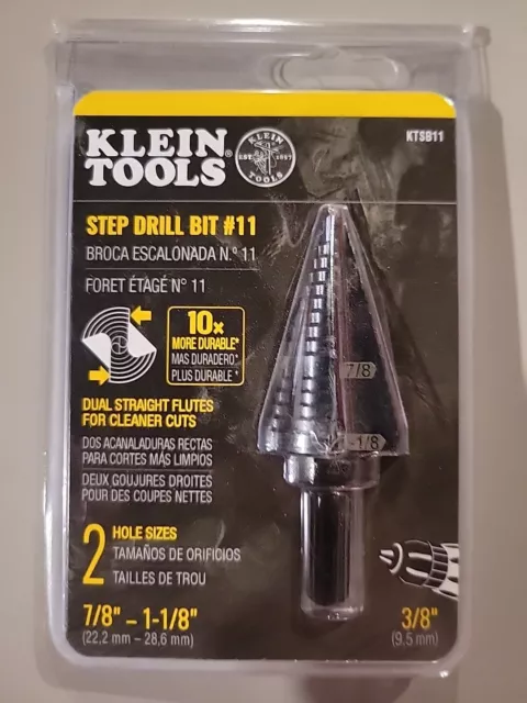 Klein Tools KTSB11 Double Fluted Step Drill Bit