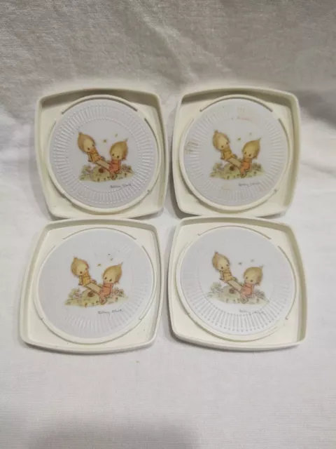 4 Plastic Coasters Hallmark Betsey Clark Friends On Teeter Totter