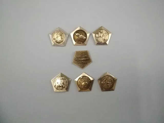 Soviet pins, space, spaceships, Astronauts Travel, ussr badges, Set of 7