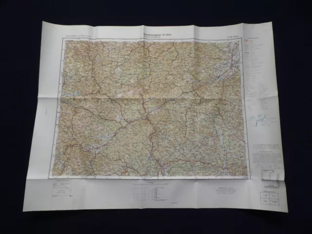 Landkarte von Mitteleuropa 1:300 000, O 48 Graz, Neunkirchen, Bruck, 1945