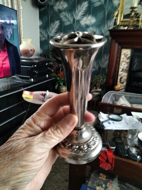 Silver Plated Bud Vase Vintage