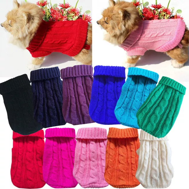Dog Clothes Puppy Cat Sweater Warm Jacket Coat For Small Dogs Chihuahua Pet Vest