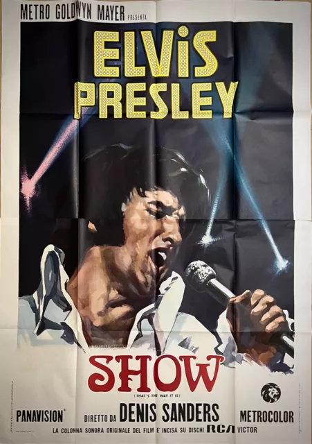 ELVIS PRESLEY SHOW-Manifesto affiche originale- 4F-Elvis Presley,J.Burton-1970-